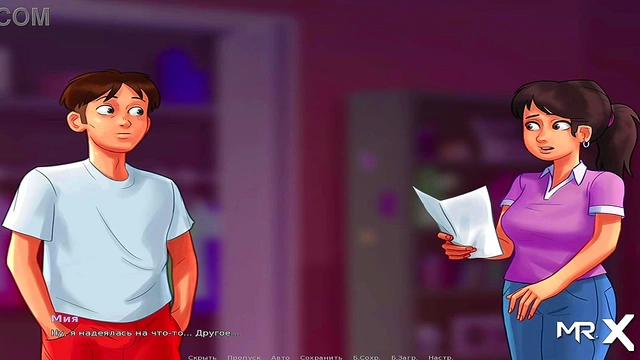 Summer Saga Anime Girl Gives Shower Blowjob For Hot Creampie Action