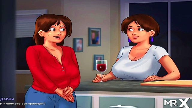 Summer Saga Anime Girl Gives Shower Blowjob For Hot Creampie Action