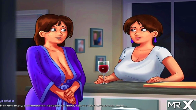 Summer Saga Anime Girl Gives Shower Blowjob For Hot Creampie Action