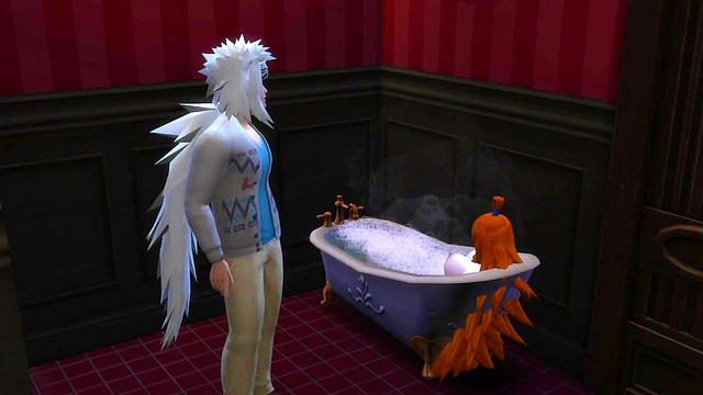 Perverted Naruto Finds Mizukage in Bathroom for Hot MILF Anal Action & Cuckold Drama