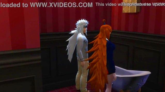 Perverted Naruto Finds Mizukage in Bathroom for Hot MILF Anal Action & Cuckold Drama