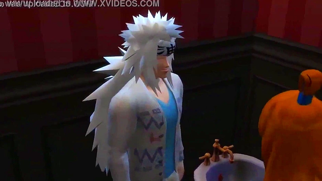 Perverted Naruto Finds Mizukage in Bathroom for Hot MILF Anal Action & Cuckold Drama