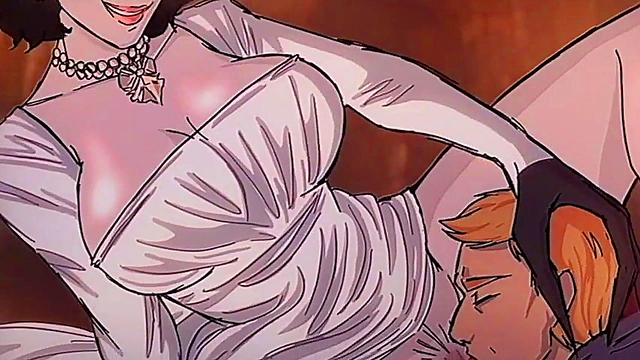 Femdom MILF Alcina Dominates Ethan in Hot Resident Evil Cartoon Fuck Scene