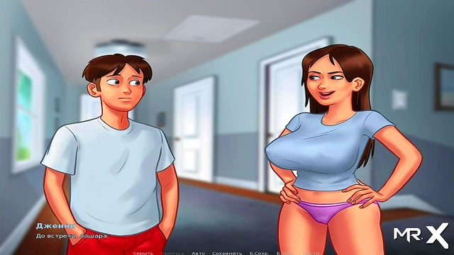 Lost at Strip Cards – Summertime Saga Anime Girl Gives Uncensored Blowjob