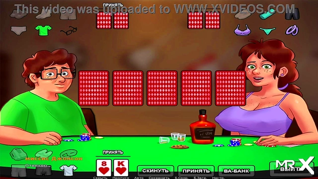 Lost at Strip Cards – Summertime Saga Anime Girl Gives Uncensored Blowjob