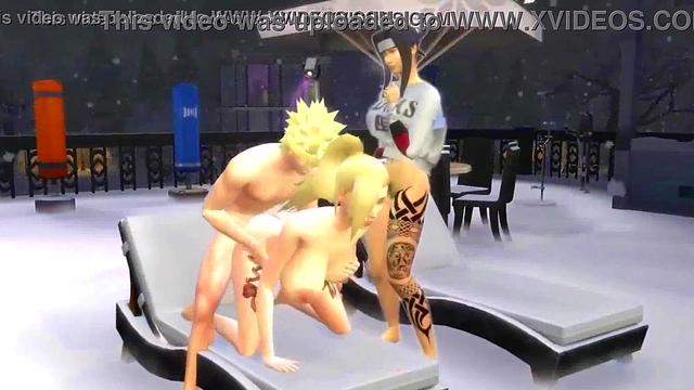 Naruto Fucks Ino & Haku in Threesome Full of Anal Sex & Cum Inside