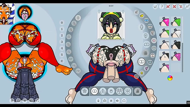 Toph from Avatar Gives Glory Hole Deepthroat & Extreme Bukkake Creampie