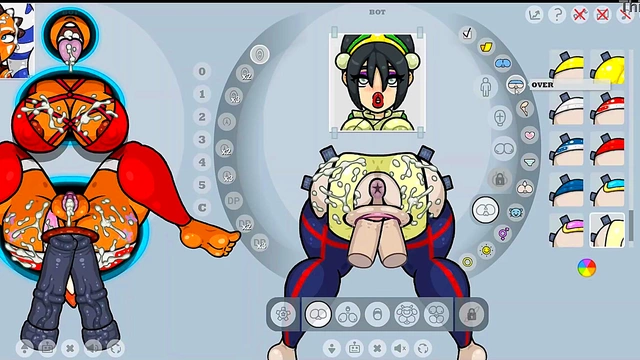 Toph from Avatar Gives Glory Hole Deepthroat & Extreme Bukkake Creampie