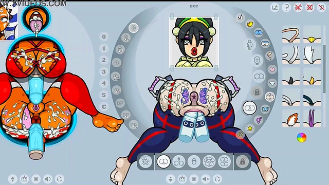 Toph from Avatar Gives Glory Hole Deepthroat & Extreme Bukkake Creampie