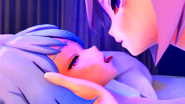 Cute Ganyu & Keqing Enjoy Lesbian Licking in Yuri Anime Adventure