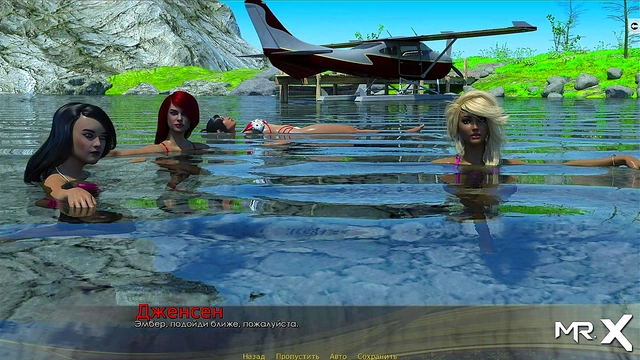 Bikini Girls Seduce in Uncensored Anime Gameplay by the Lake