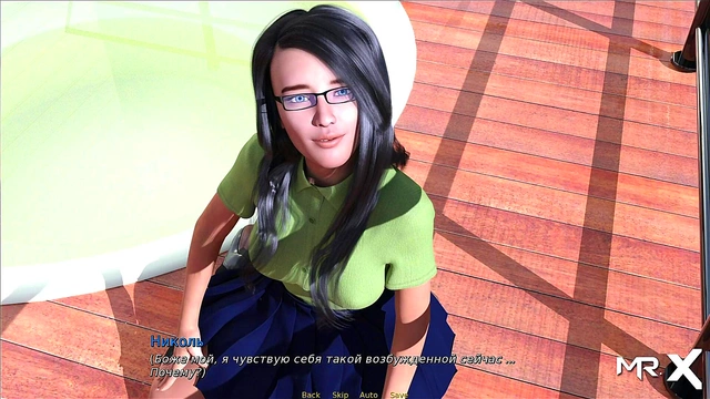 Cute Anime Babe Spreads Legs Unknowingly in Erotic Visual Novel Scene