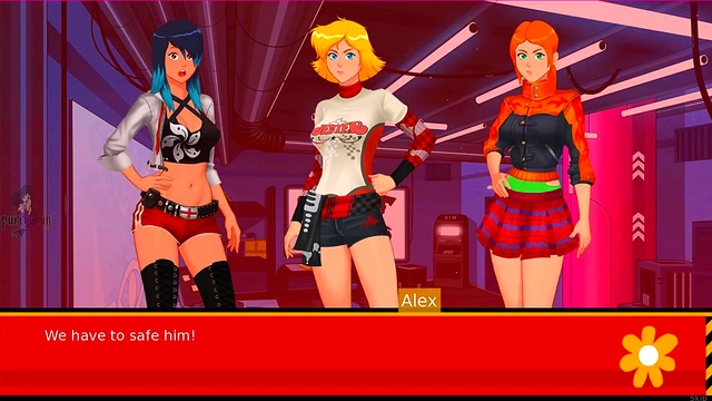 Sexy Blonde Villain Gives Intense Blowjob to Anime Hero in Totally Spies Hentai