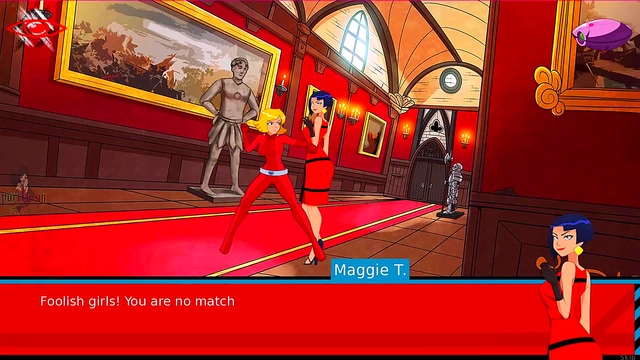 Sexy Blonde Villain Gives Intense Blowjob to Anime Hero in Totally Spies Hentai