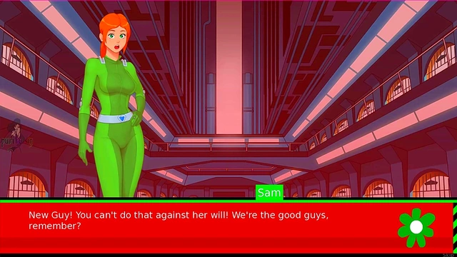 Sexy Blonde Villain Gives Intense Blowjob to Anime Hero in Totally Spies Hentai