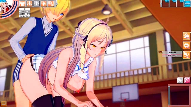 Big-Breasted Himena from Eroge Koikatu! Tit Fucks & Hand Job Orgasm Feast