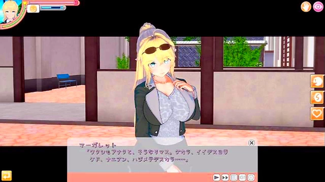 Cute Blonde Margaret Chan Rubs Huge Tits for 3D Hentai BJ & Handjob Bliss