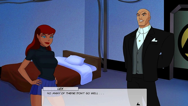 Sexy College Batwoman Seduces Lex Luthor for Big Dick Anal & Facial Cumshot