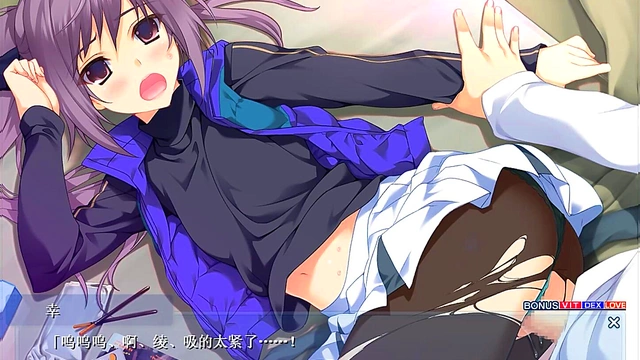 Big-Breasted Anime Chick Masturbates With Toy for Orgasmic Pleasure