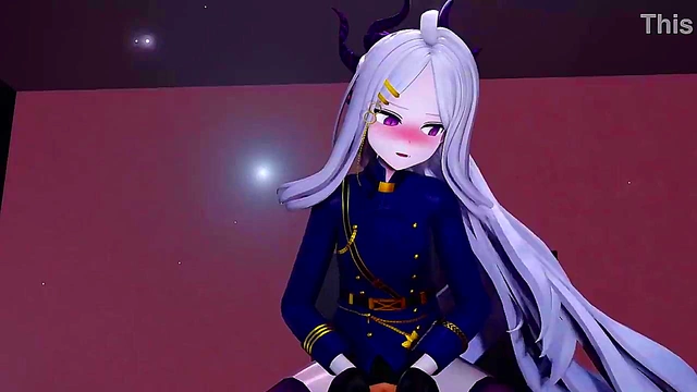 Horny Nemea Game Babe Gets Her Massive Tits Played With By Anime Guys