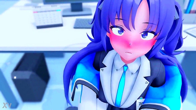 Schoolgirl's Secret Life Blowjob & Anal Action at Her First Job Performance