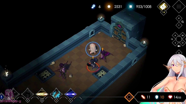 Konosubas Demon-Girl Aqua Fucks Big-Cock in Sexy Outfits for Giant-Tit Orgasmic Fun