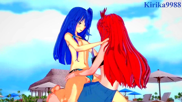 Dark-skinned Anime Babe Masturbates Big Boobs for Hilarious Fap Time Fun