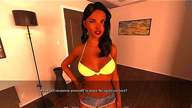 Seductive Step-Sister Satisfies Him With Anime Sex Scenes & Naughty Gameplay Desire