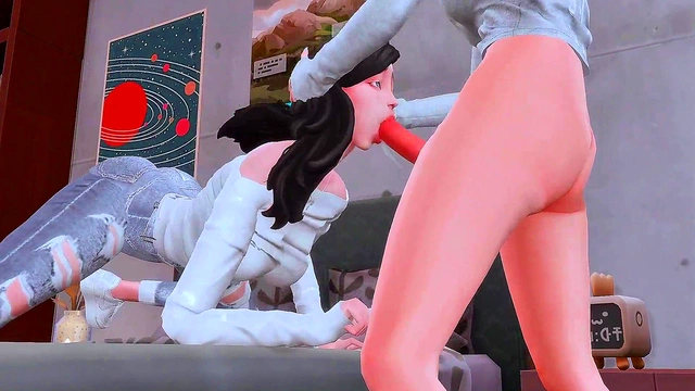 Huge-Titted Anime Babe Sucks Dick & Rides Him Hard For A Facial Orgasm