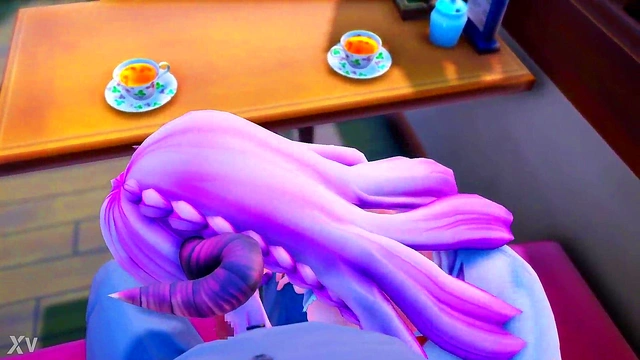 Seductive Anime Archon Gives Head for Rough 3D Oral Sex Scene