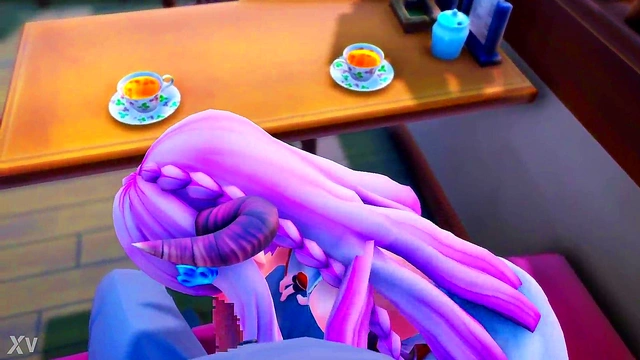 Seductive Anime Archon Gives Head for Rough 3D Oral Sex Scene