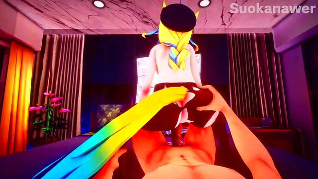 Horny Sarada Trains by Fucking Kaguya & TenTen in Explicit Anime Fantasy Action