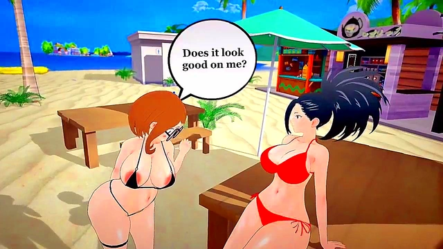 Blonde Redhead Anime Babe With Big Boobs Fucks Hard for Hot Gaming Sex Scene