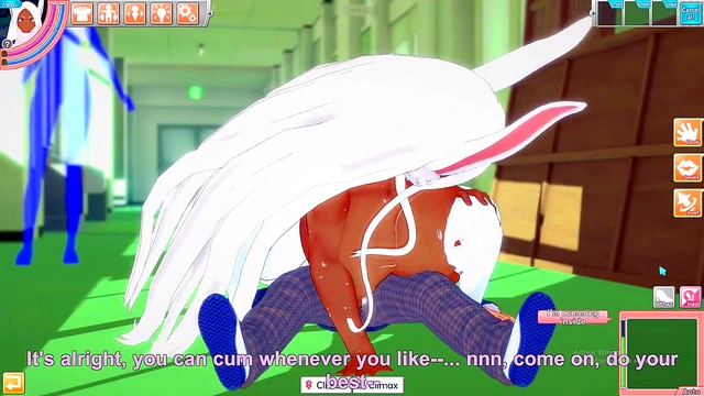 Big-Titted Anime Babe Gives Paizuri In A Sexy Game Scene With Creamy Finish