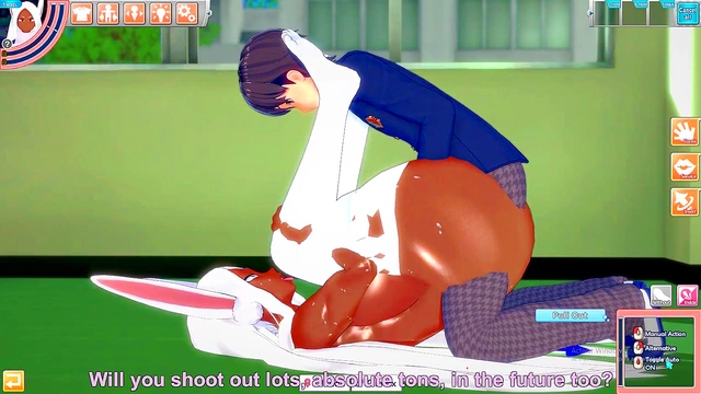 Big-Titted Anime Babe Gives Paizuri In A Sexy Game Scene With Creamy Finish