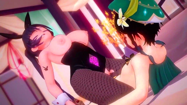 Fantasy Anime Girls Eris & Roxy Satisfy Each Other With Passionate Sex Acts