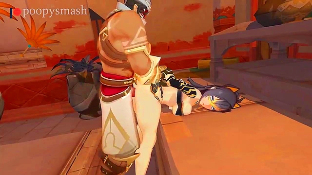 Naughty Anime Model Tempts In Forbidden Positions for Steamy 3D Sex Scene