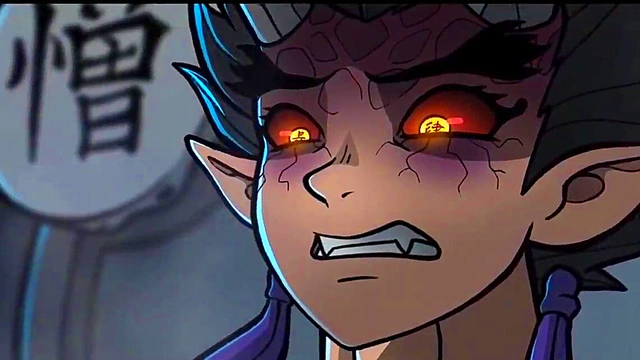 Busty Anime Babe Gives Handjob Behind Counter for Giant-Cock Cumsplat Delight