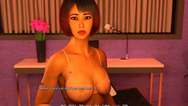 Friend's Tattooed GF Gets Anal Fucked While He Works - Hardcore Anime Sex Scene