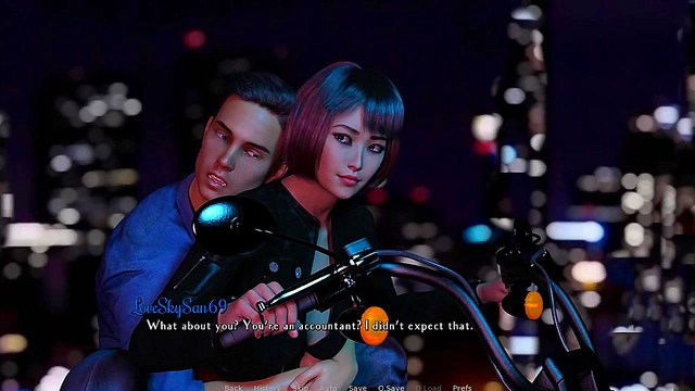 Friend's Tattooed GF Gets Anal Fucked While He Works - Hardcore Anime Sex Scene