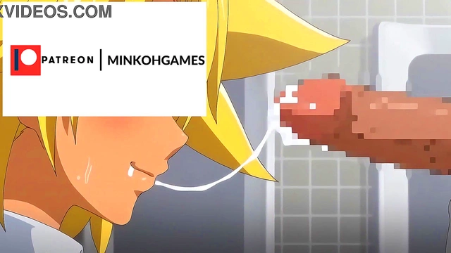 Seductive ASMR Nurse Roleplays Blowjob Orgasmic Clean-Up in Anime Shower Fantasy