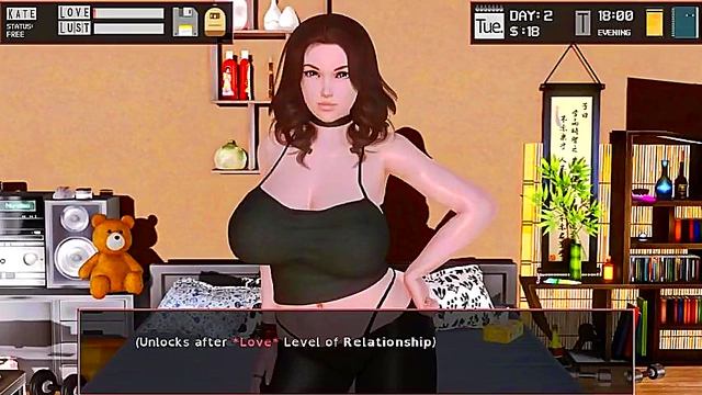 Oiled-Up Anime Model Dances Seductively for Hot Succubus Game Fun