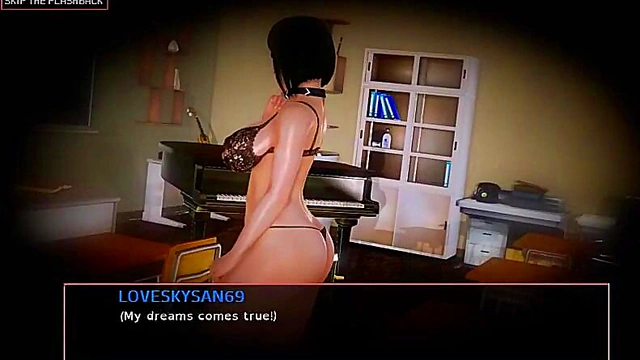 Oiled-Up Anime Model Dances Seductively for Hot Succubus Game Fun