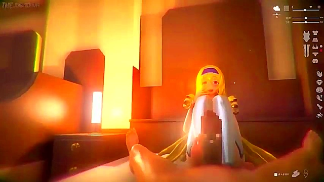 Redhead Devil's Mistress Rides Dildo Till Ass Pops Milk in Anime Glory Orgasm Fantasia