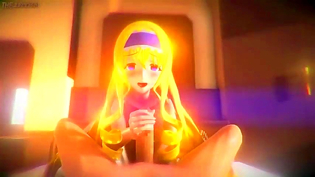 Redhead Devil's Mistress Rides Dildo Till Ass Pops Milk in Anime Glory Orgasm Fantasia