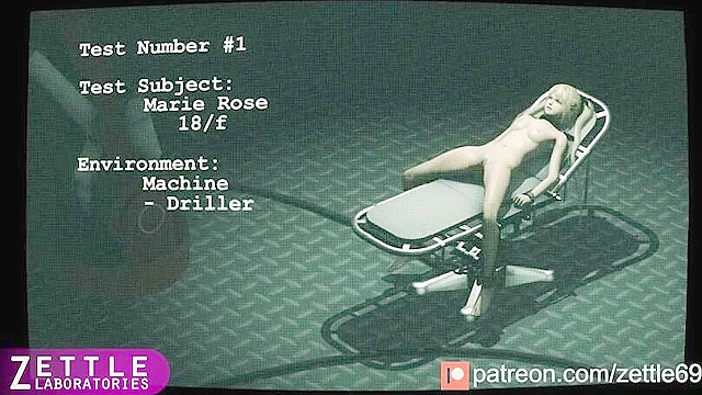 Zettle Laboratories 1 - Blonde hentai Marie Rose with pigtails is fucked by a sex machine