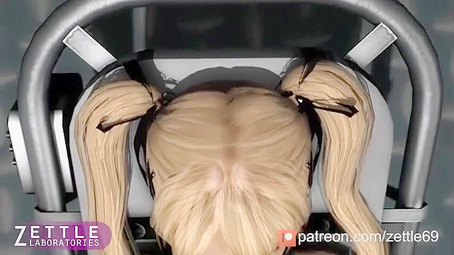 Zettle Laboratories 1 - Blonde hentai Marie Rose with pigtails is fucked by a sex machine