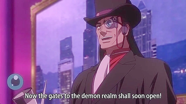 Huge titty anime babe is suspended and then jizzed in all holes by tentacles