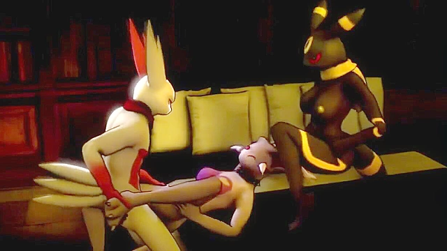 Pokemon furries get freaky in no holds barred 3d animated groupsex