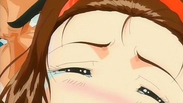 Anime schoolgirl is chained and taught to be a horny slave slut